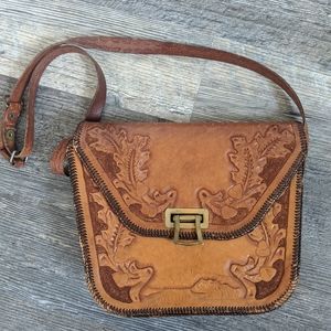 Vintage tooled leather purse